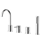 Смеситель на борт ванны Azario DELICATE каскадный на 4 отверстия хром AZ-QA28173C-1381AC Смеситель на борт ванны Azario DELICATE каскадный на 4 отверстия хром AZ-QA28173C-1381AC