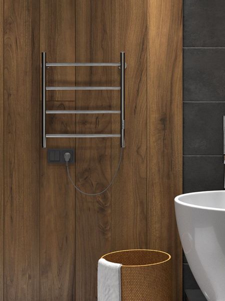 Полотенцесушитель электрический 43,2x60 см INDIGO Arc lux Lcale60-40rt серебристый Полотенцесушитель электрический 43,2x60 см INDIGO Arc lux Lcale60-40rt серебристый