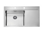Мойка стальная левая 86х53 ALVEUS PURE 1103652 брашированная сталь
