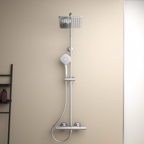 Душевая система с термостатическим смесителем для душа Ideal Standard Ceratherm T100 A7240AA Душевая система с термостатическим смесителем для душа Ideal Standard Ceratherm T100 A7240AA