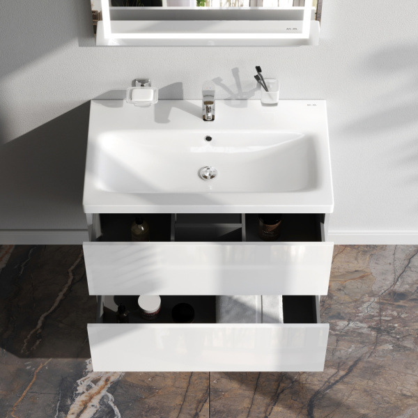 Тумба под раковину Am.Pm Gem 75 см M90FHX07522WG подвесная белая