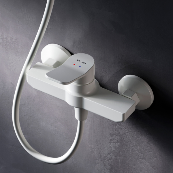 Смеситель для ванны Am.Pm X-Joy F85A20033 белый матовый