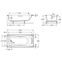Ванна акриловая Roca BeCool 180x80 прямоугольная ZRU9302782 Ванна акриловая Roca BeCool 180x80 прямоугольная ZRU9302782