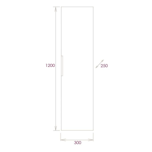 Пенал Onika Девис 30x120 см 403071 подвесной бетон чикаго