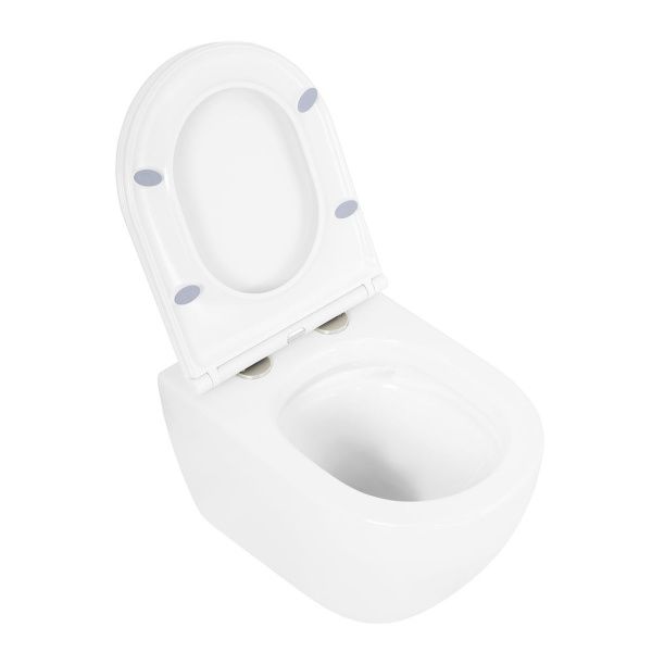 Унитаз подвесной безободковый с сиденьем  Cezares STYLUS CZR-6601-TH-TOR/CZR-870-SC Унитаз подвесной безободковый с сиденьем  Cezares STYLUS CZR-6601-TH-TOR/CZR-870-SC