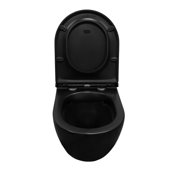 Унитаз Azario Grado AZ-0046N-MB подвесной безободковый с микролифтом