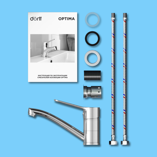 Смеситель для раковины Dorff Optima хром глянцевый