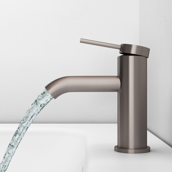 Смеситель для раковины Abelsberg Fluida ERF22001BN титан брашированный