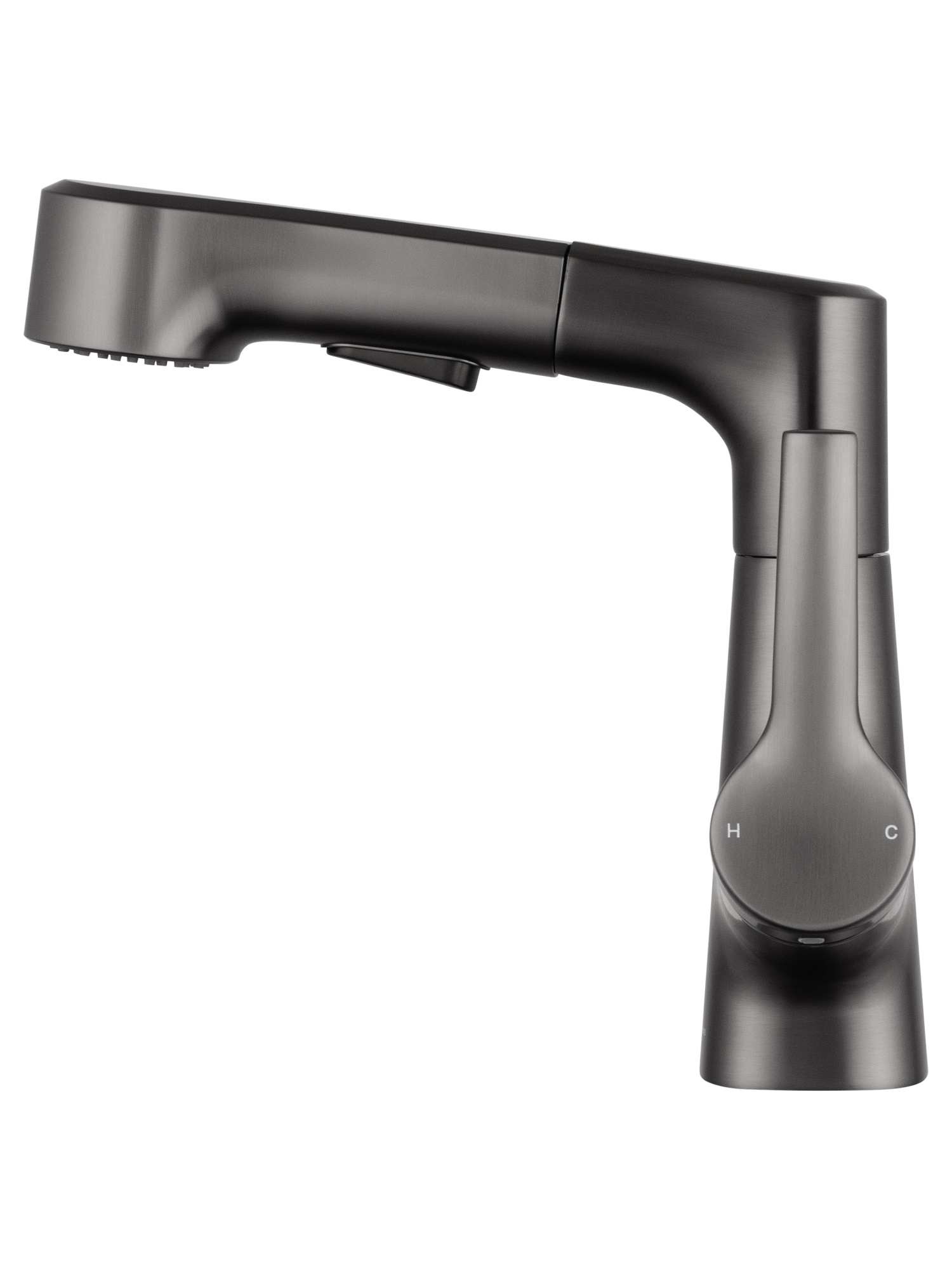 Смеситель для раковины с гигиеническим душем Wonzon & Woghand WW-121B108-BGG темный графит брашированный