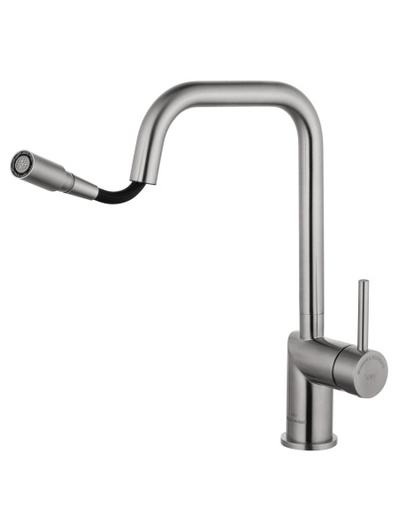 Смеситель для кухонной мойки Wonzon & Woghand WW-6018-BS никель брашированный