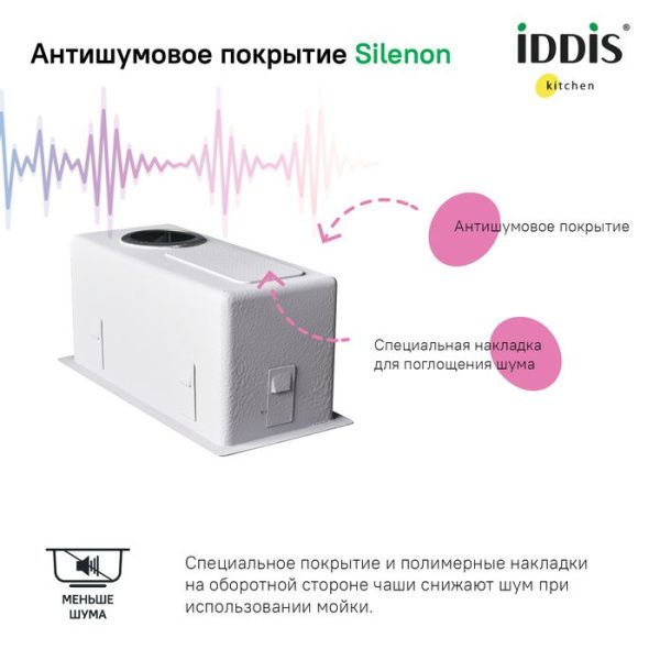 Мойка 44х21х20 см IDDIS Edifice EDI21G0i77 графит Мойка 44х21х20 см IDDIS Edifice EDI21G0i77 графит