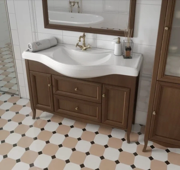 Тумба с раковиной Caprigo Lion 120 см 38316-036.000.00.20 напольная орех античный