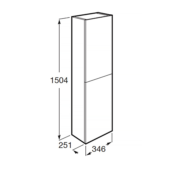 Пенал Roca The Gap 35x150 см A857427806 подвесной белый