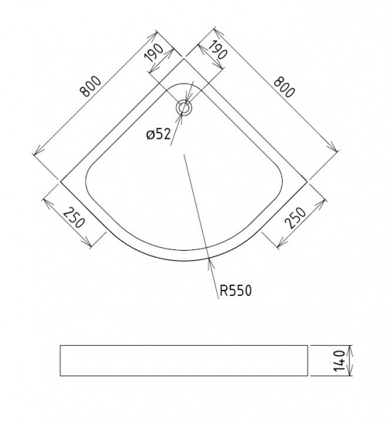 Поддон для душа 80x80 GEMY ST06T Поддон для душа 80x80 GEMY ST06T
