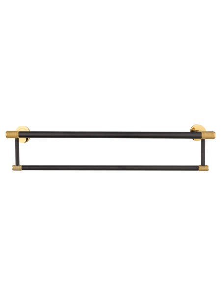 Полотенцедержатель с полкой Wonzon & Woghand Majestic WW-9281 черный с золотом глянцевый