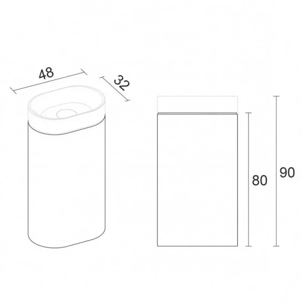 Раковина Riho Essence Column W 50 см W029001105 моноблок