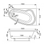 Акриловая ванна VAGNERPLAST AVONA 150x90 Right Акриловая ванна VAGNERPLAST AVONA 150x90 Right