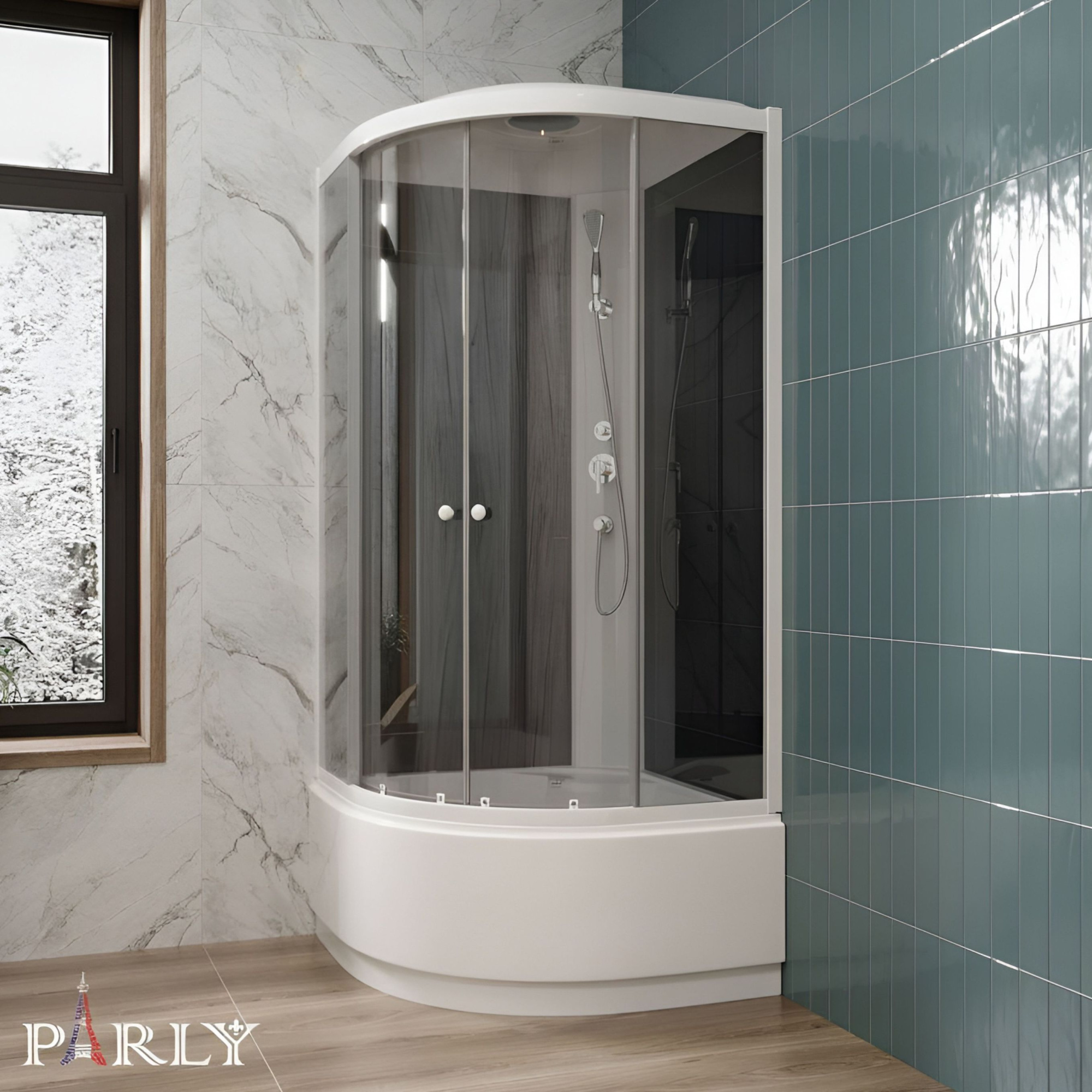 Душевая кабина Parly Classic EC821 профиль белый