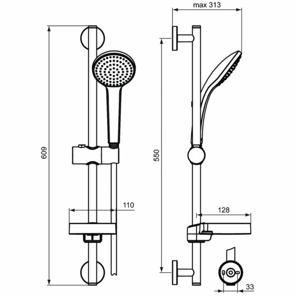 Душевой гарнитур Ideal Standard IDEALRAIN SOFT B9412AA Душевой гарнитур Ideal Standard IDEALRAIN SOFT B9412AA