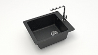 Мойка для кухни Santegro 45 см SZ008-425/Q4 черная матовая