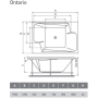 Ванна акриловая 125x190 Vayer Ontario Гл000006815 Ванна акриловая 125x190 Vayer Ontario Гл000006815