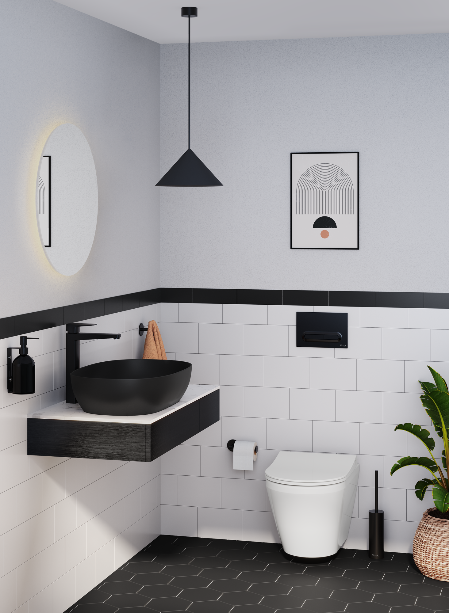 Смеситель для раковины VitrA Root Square A4273336EXP матовый черный