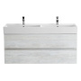 Тумба под раковину Cezares Molveno 46 120 см подвесная legno bianco матовая