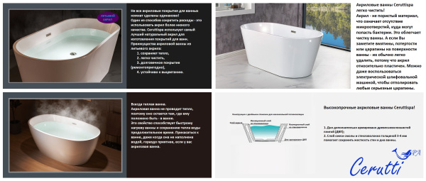 Ванна акриловая Ceruttispa Greta 170x80 CT10516