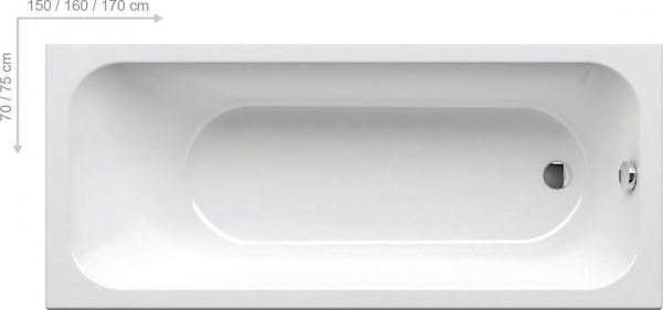 Ванна акриловая Ravak Chrome Slim 150х70 C721300000