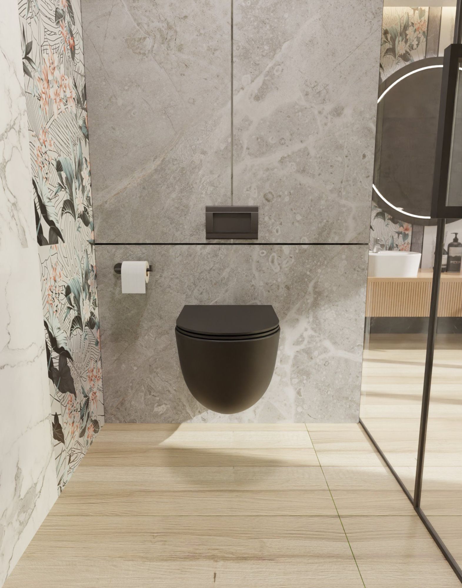 Унитаз подвесной 37х36х49 см AQUAme AQM2002MB черный матовый