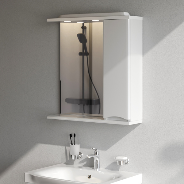 Шкаф зеркальный Am.Pm Like 65 см M80MPR0651WG R белый с подсветкой