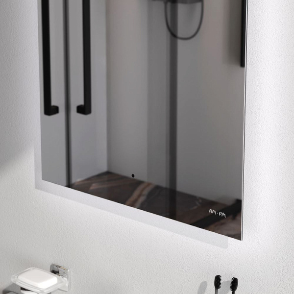 Зеркало Am.Pm X-Joy 50 см M85MOX10501S с подсветкой серый металлик