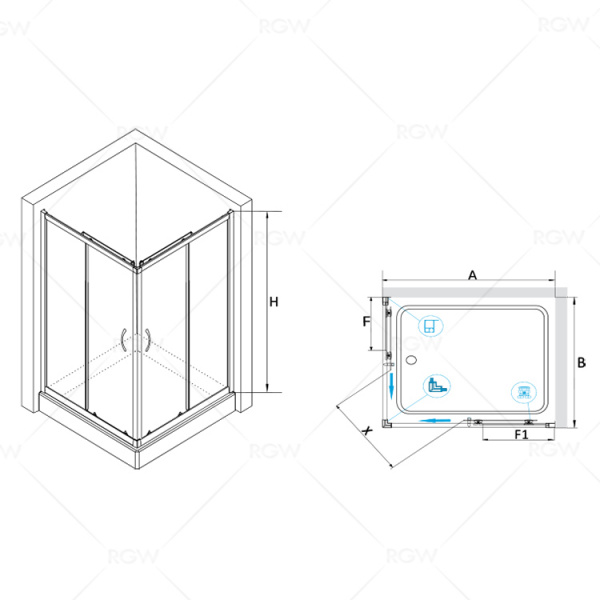 Душевой уголок RGW PA-146 80x120x185 020814679-11 Душевой уголок RGW PA-146 80x120x185 020814679-11