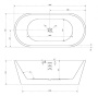 Ванна акриловая отдельностоящая 160x80 ABBER AB9203-1.6 Ванна акриловая отдельностоящая 160x80 ABBER AB9203-1.6