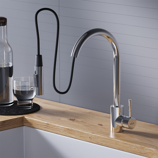 Смеситель для кухонной мойки Dorff Logic D3007500 хром глянцевый