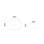 Раковина накладная 56 см AM.PM C8FC1X056GWOV Раковина накладная 56 см AM.PM C8FC1X056GWOV