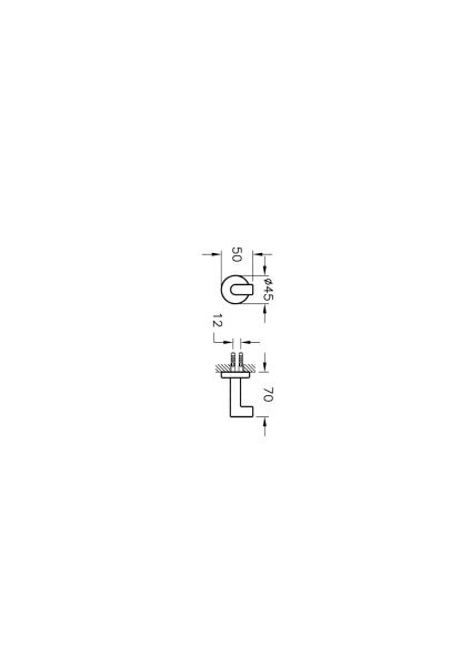 Крючок для халата  VitrA Minimax s A44787 хром Крючок для халата  VitrA Minimax s A44787 хром