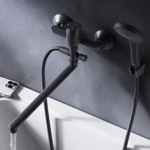 Смеситель для ванны Am.Pm X-Joy S F85B90122 черный матовый