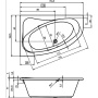 Ванна акриловая Riho Lyra 155x100 R B021001005