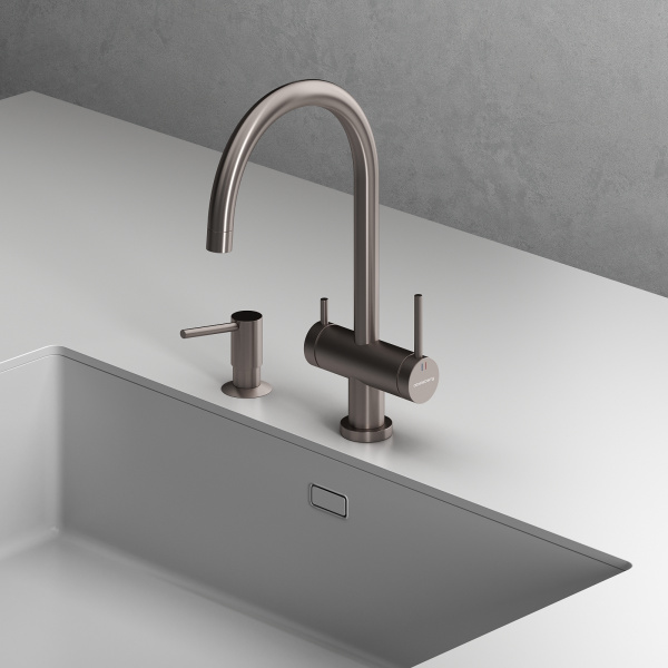 Смеситель для кухонной мойки Abelsberg Aera AWF70029BN титан брашированный