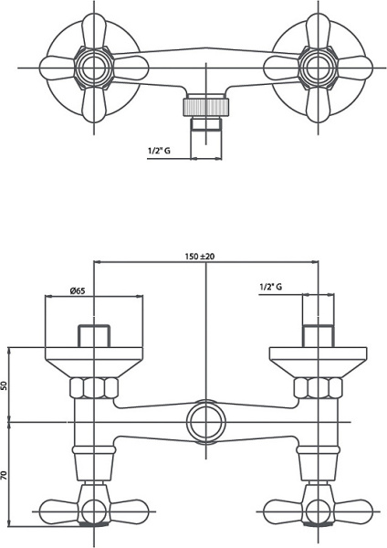 Смеситель Caprigo Bristol 21-016-vot для душа бронза матовая