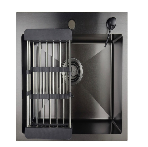 Мойка из нержавеющей стали Santegro 40 см STR4050BL графит