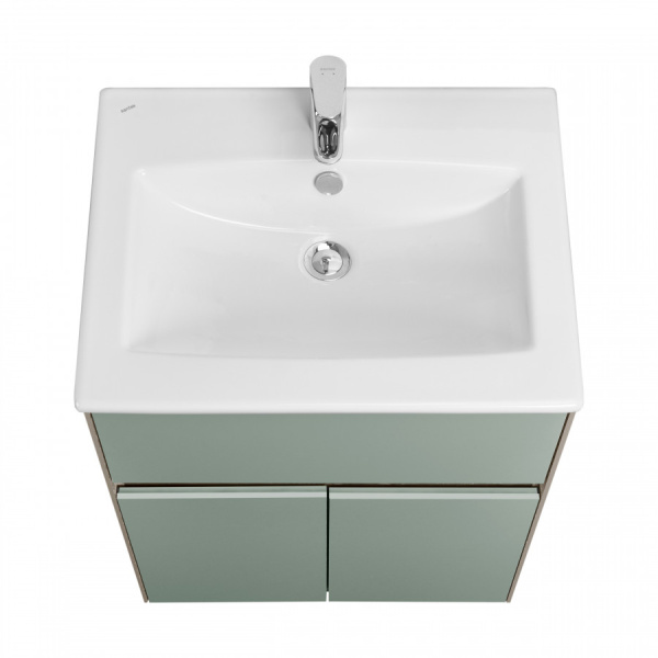 Тумба под раковину Aquaton Форест 60 см 1A278201FR9C0 подвесная коричневый, зеленый