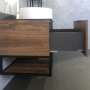 Тумба с раковиной Comforty Порто 120 см 00-00000828 подвесная дуб темно-коричневый