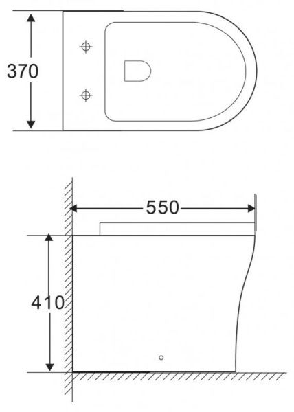 Унитаз приставной безободковый  BelBagno ANCONA BB1224CBR-P Унитаз приставной безободковый  BelBagno ANCONA BB1224CBR-P