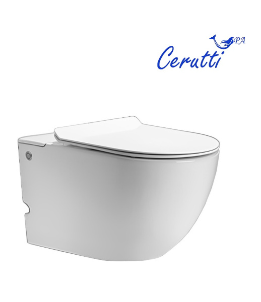 Унитаз подвесной Ceruttispa Barbaria CT10591 с импульсным смывом с микролифтом