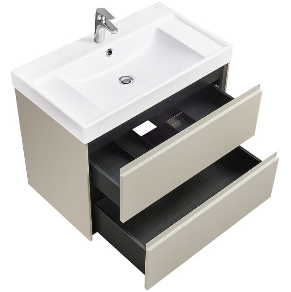 Тумба под раковину Roca Ona 80 см A857630510 подвесная серая