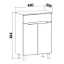 Шкаф Runo Парма 60 см 00-00001041 напольный белый
