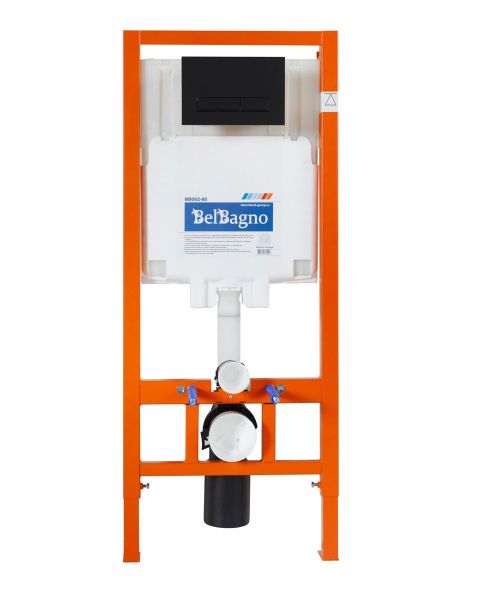 Комплект 2 в 1  инсталляция с кнопкой  BelBagno  BB002-80/BB012-MR-NERO.M Комплект 2 в 1  инсталляция с кнопкой  BelBagno  BB002-80/BB012-MR-NERO.M