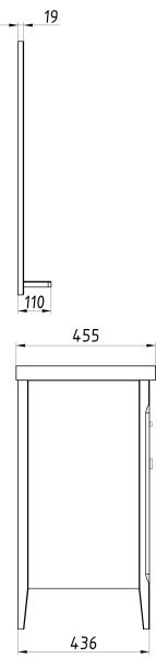 Зеркало с полочкой 100x84 см Asb-Woodline Монте 10777 бежевый Зеркало с полочкой 100x84 см Asb-Woodline Монте 10777 бежевый